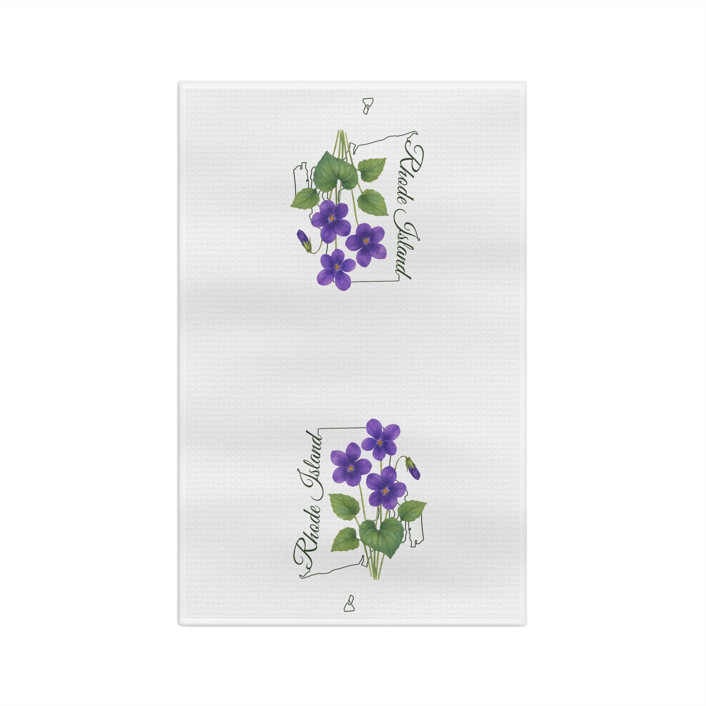 Rhode Island State Flower Tea Towel - Common Violet