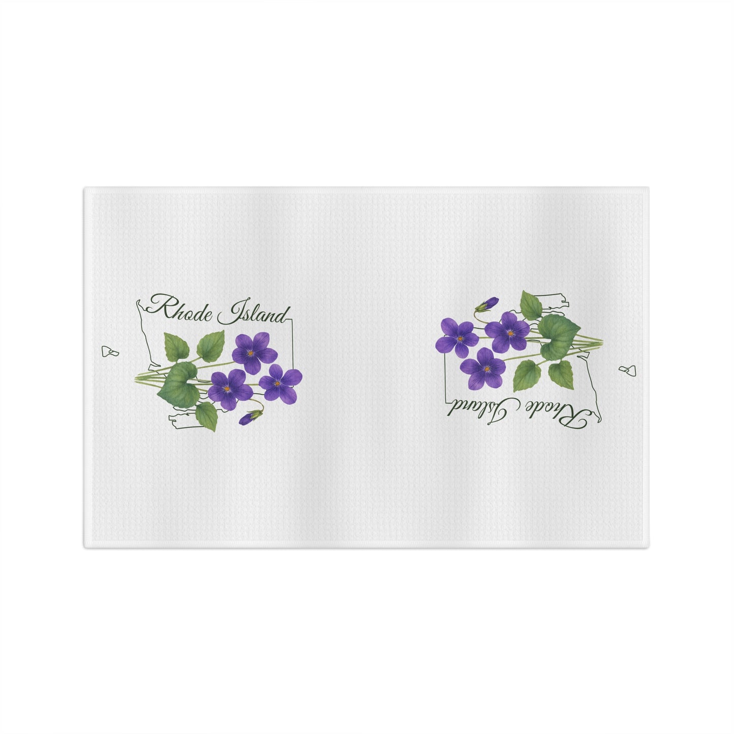 Rhode Island State Flower Tea Towel - Common Violet