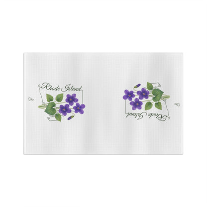 Rhode Island State Flower Tea Towel - Common Violet