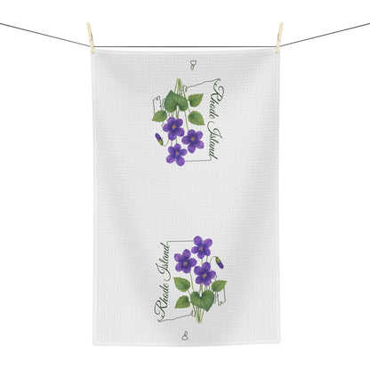 Rhode Island State Flower Tea Towel - Common Violet