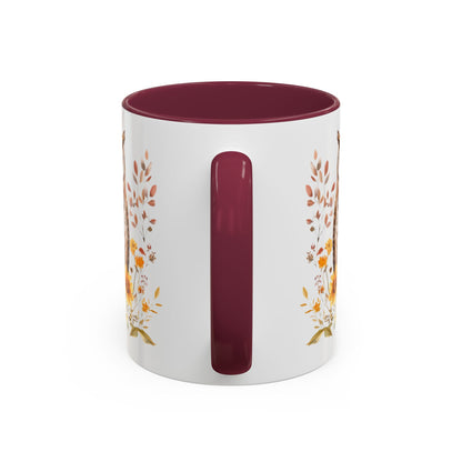 Rustic Autumn Owl Floral Mug (11/15oz)