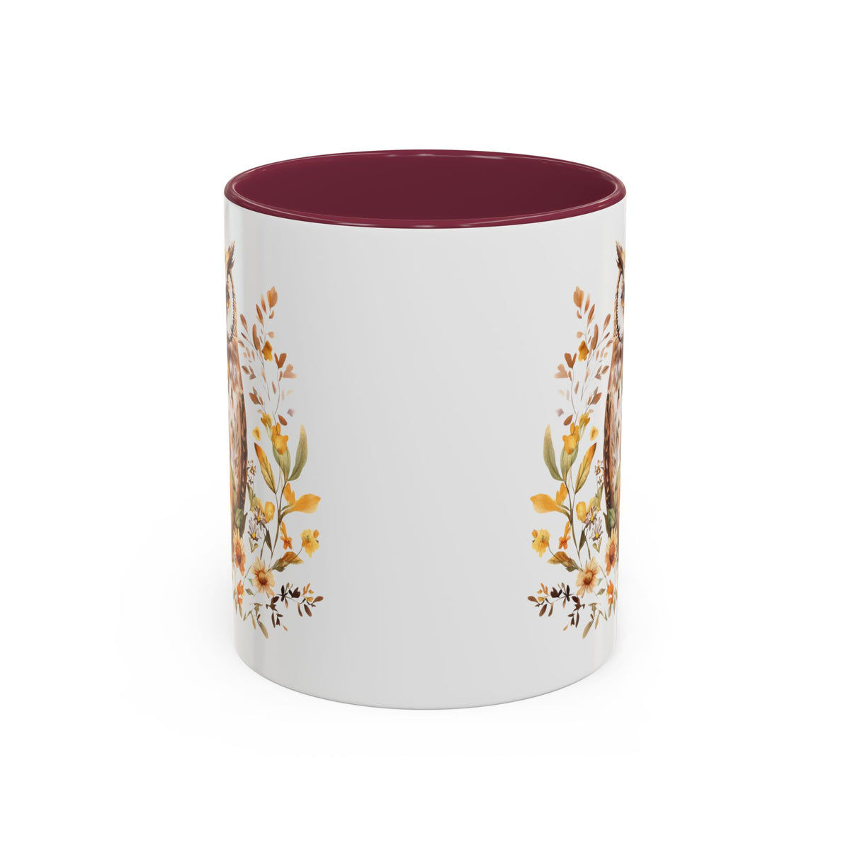 Rustic Autumn Owl Floral Mug (11/15oz)