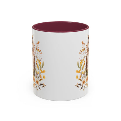 Rustic Autumn Owl Floral Mug (11/15oz)