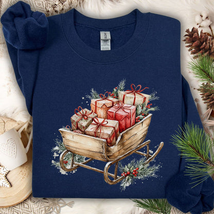 Rustic Christmas Sleigh Sweatshirt