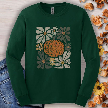 Rustic Fall Pumpkin Long Sleeve Tee
