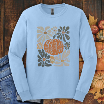 Rustic Fall Pumpkin Long Sleeve Tee