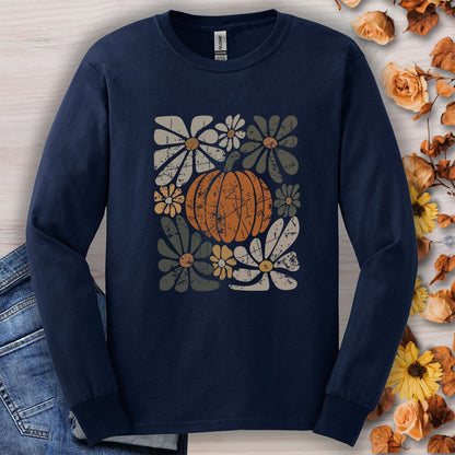 Rustic Fall Pumpkin Long Sleeve Tee