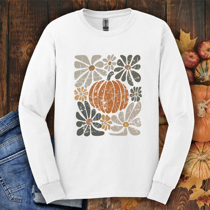 Rustic Fall Pumpkin Long Sleeve Tee