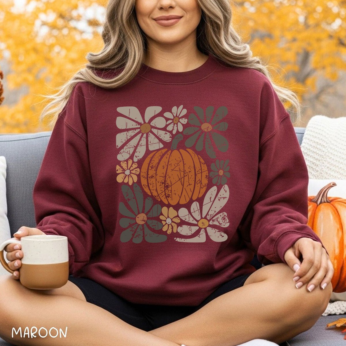 Rustic Fall Pumpkin Sweatshirt