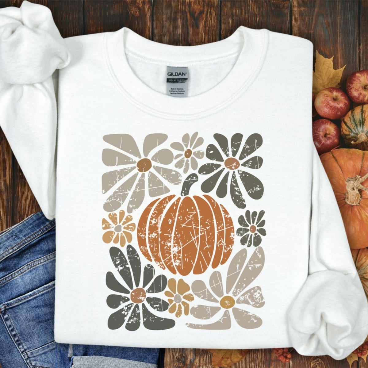 Rustic Fall Pumpkin Sweatshirt
