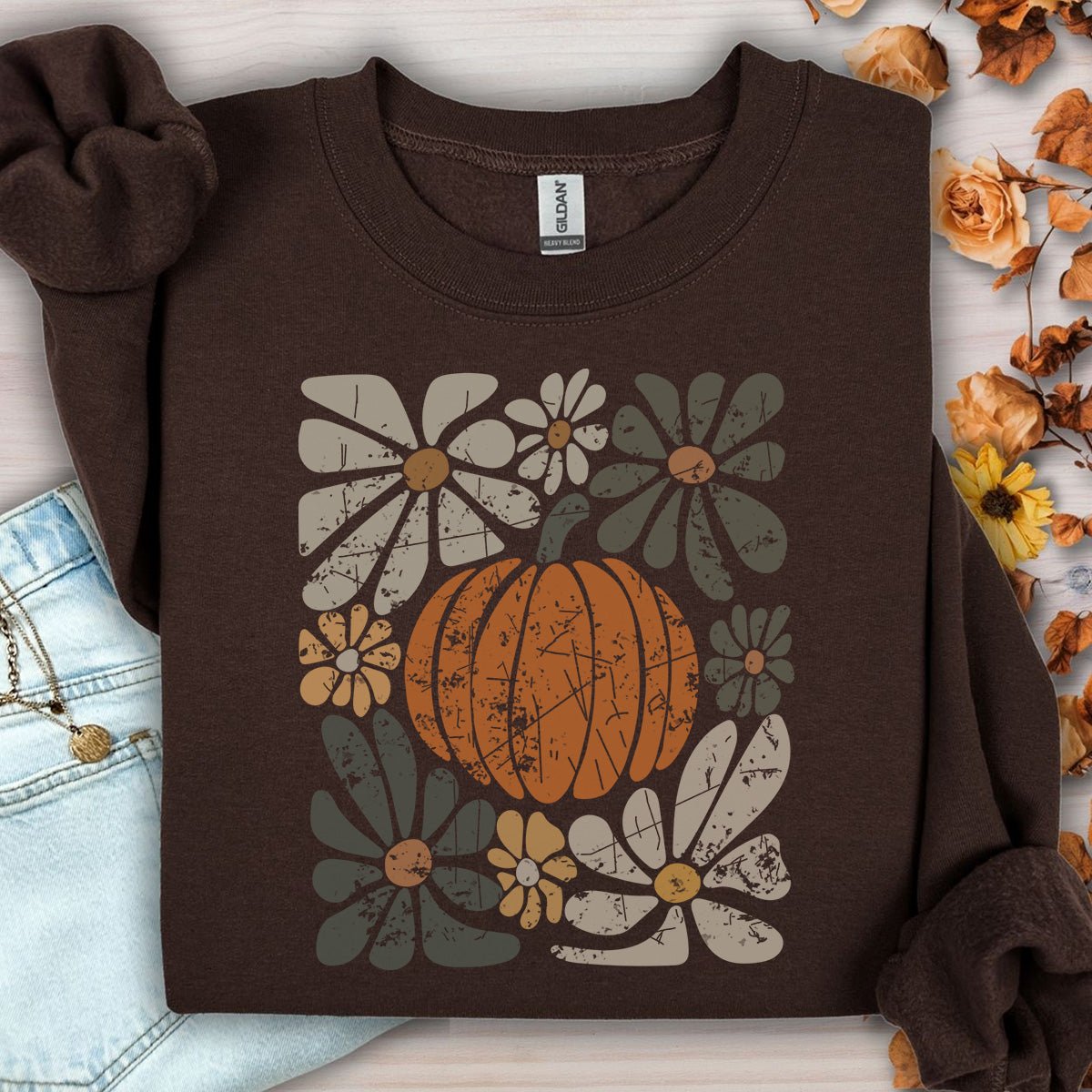Rustic Fall Pumpkin Sweatshirt