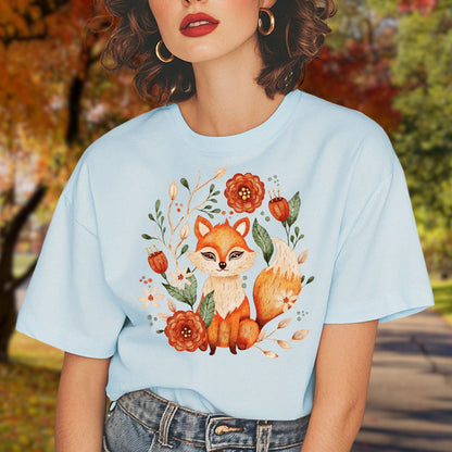 Rustic Folk Art Fox Tee