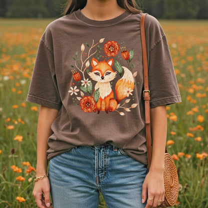 Rustic Folk Art Fox Tee