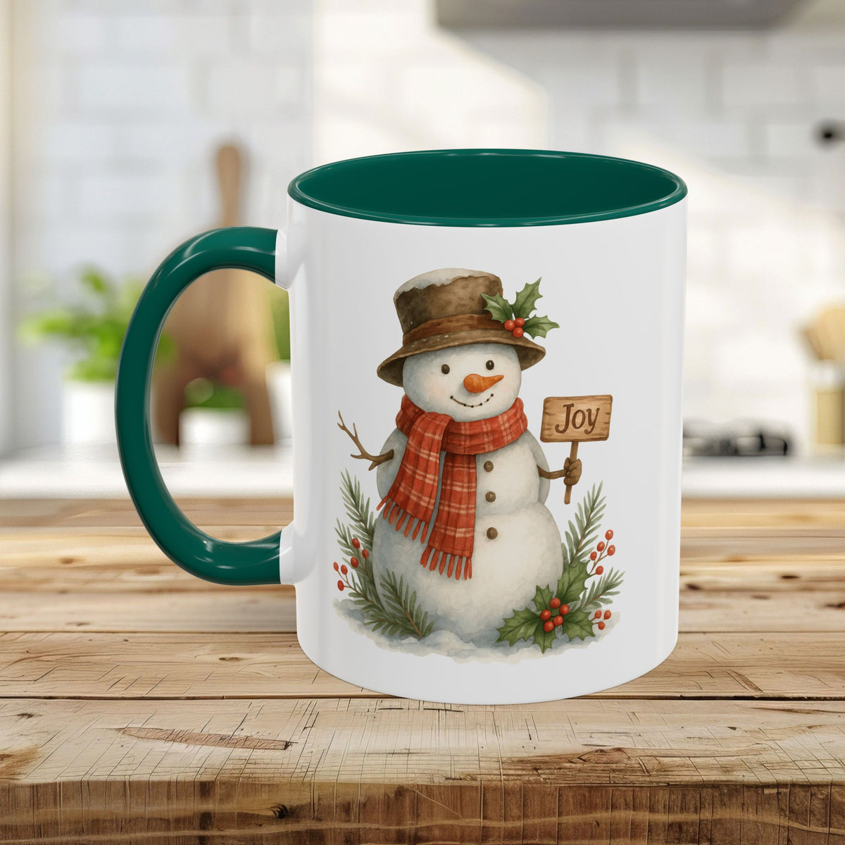 Rustic Joyful Snowman Mug (11/15oz)