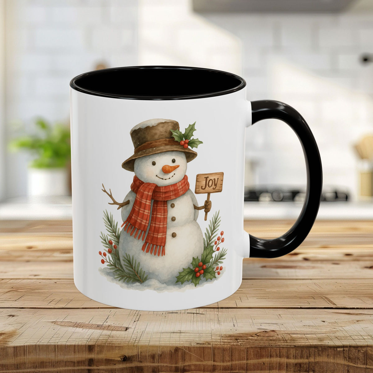 Rustic Joyful Snowman Mug (11/15oz)