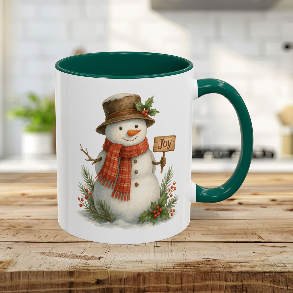Rustic Joyful Snowman Mug (11/15oz)