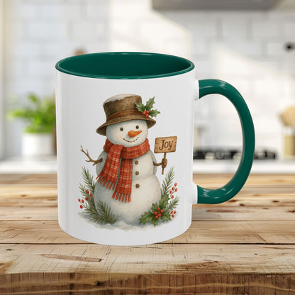 Rustic Joyful Snowman Mug (11/15oz)