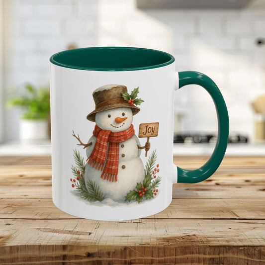 Rustic Joyful Snowman Mug (11/15oz)