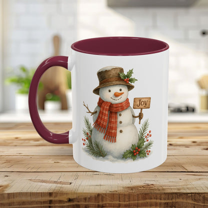 Rustic Joyful Snowman Mug (11/15oz)