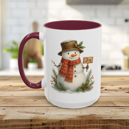 Rustic Joyful Snowman Mug (11/15oz)