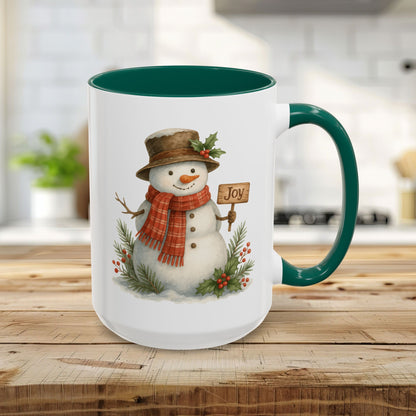 Rustic Joyful Snowman Mug (11/15oz)
