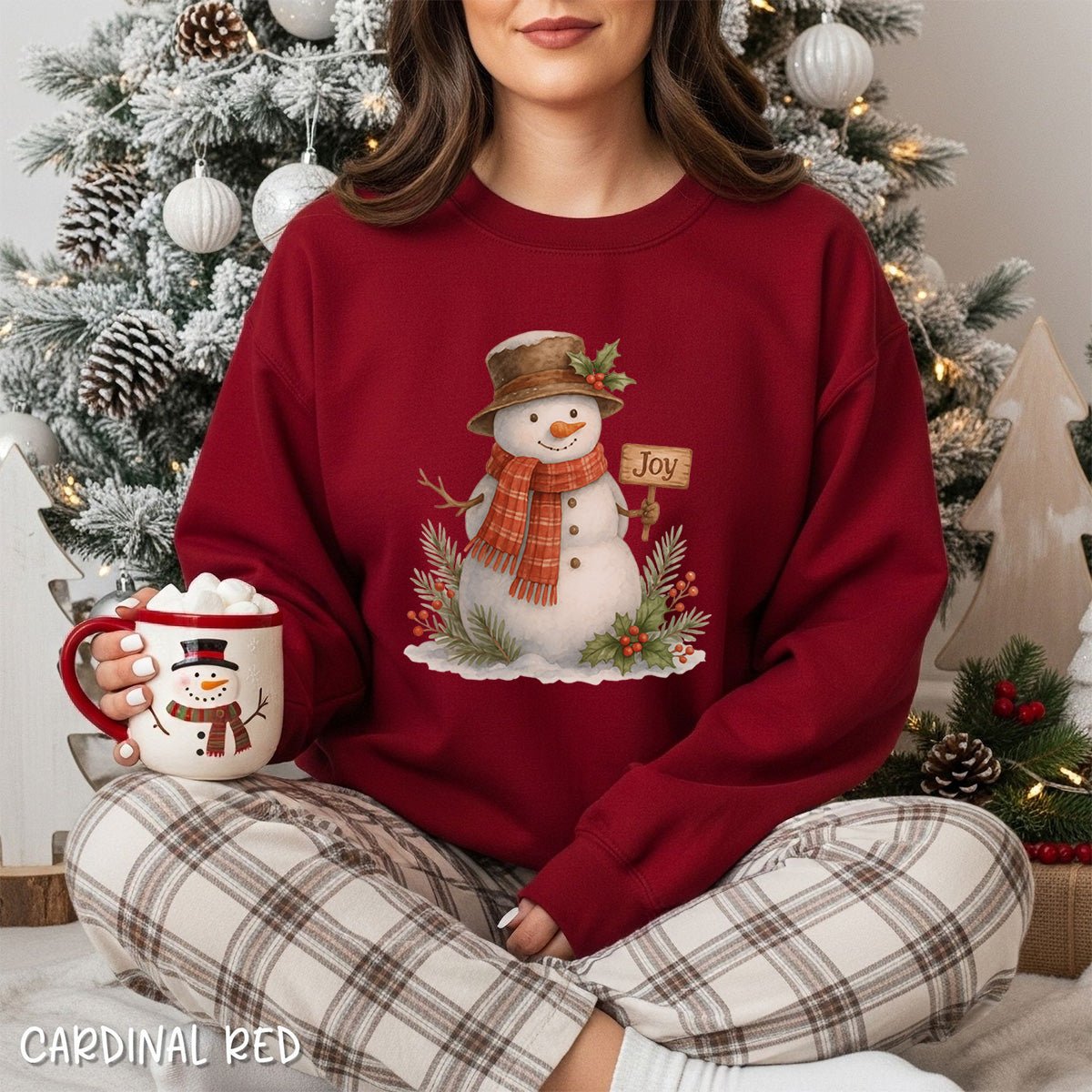 Rustic Joyful Snowman Sweatshirt