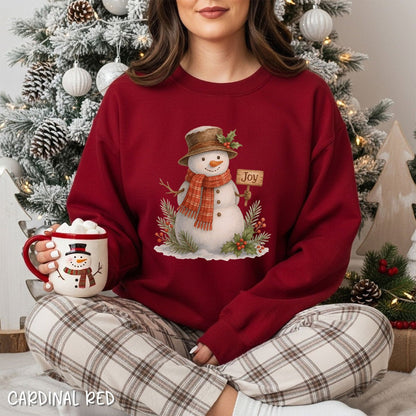 Rustic Joyful Snowman Sweatshirt