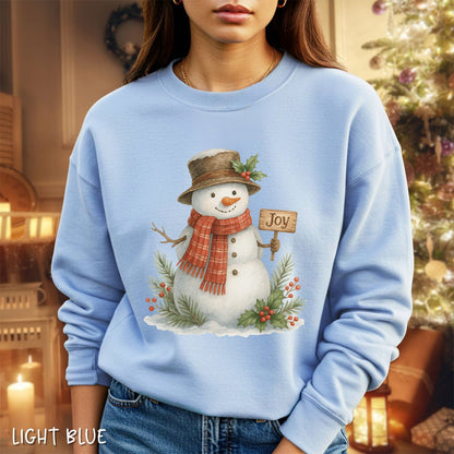 Rustic Joyful Snowman Sweatshirt