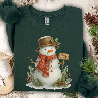 Rustic Joyful Snowman Sweatshirt