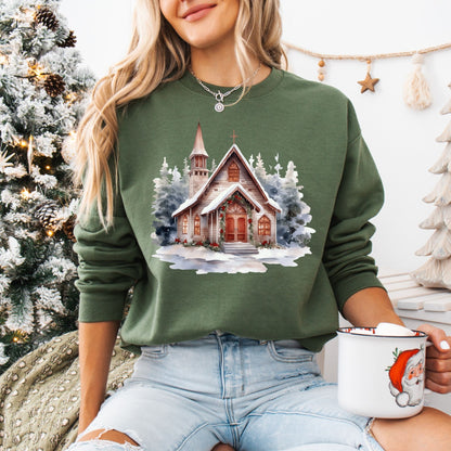 Rustic Mountain Chapel Sweatshirt