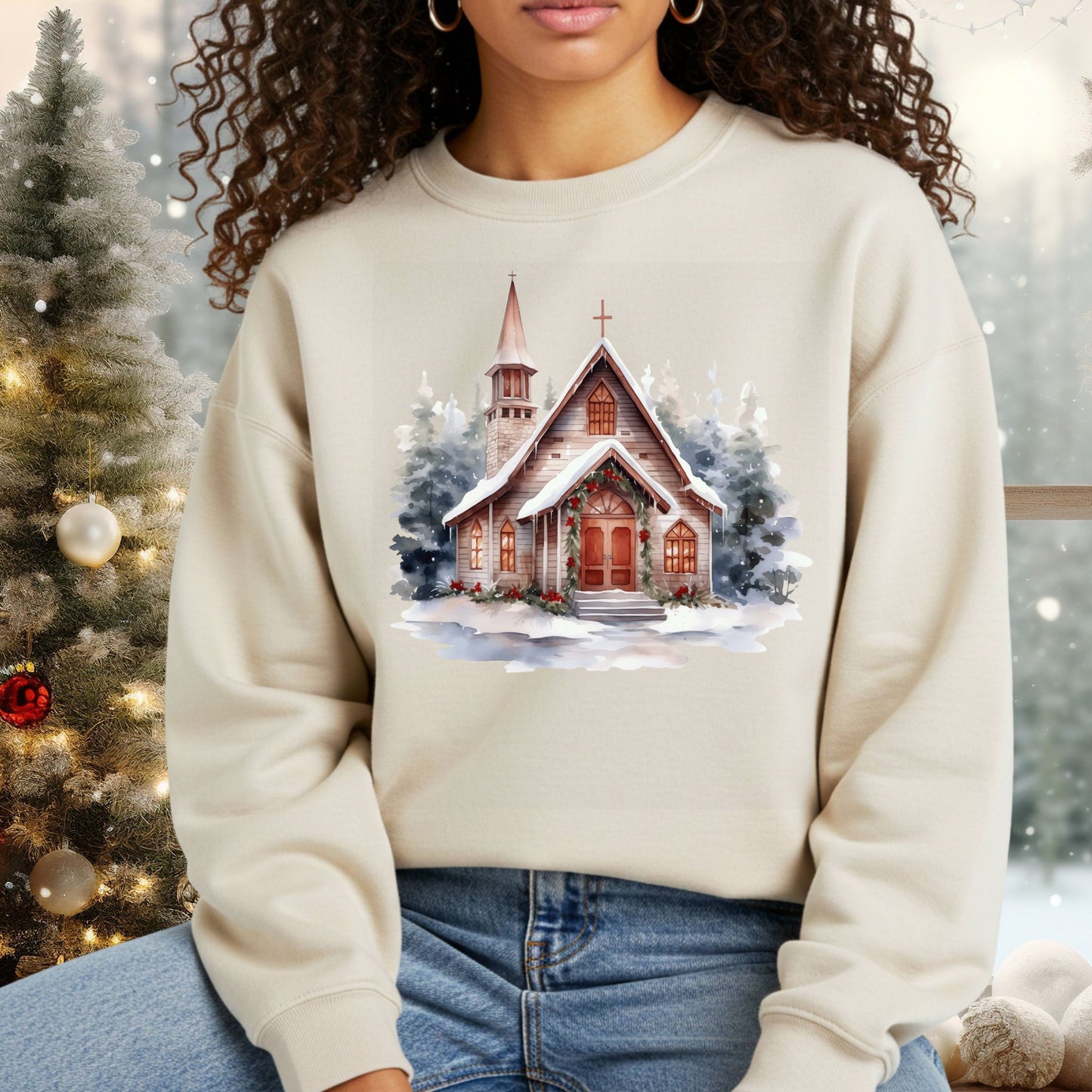 Rustic Mountain Chapel Sweatshirt