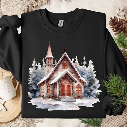 Rustic Mountain Chapel Sweatshirt
