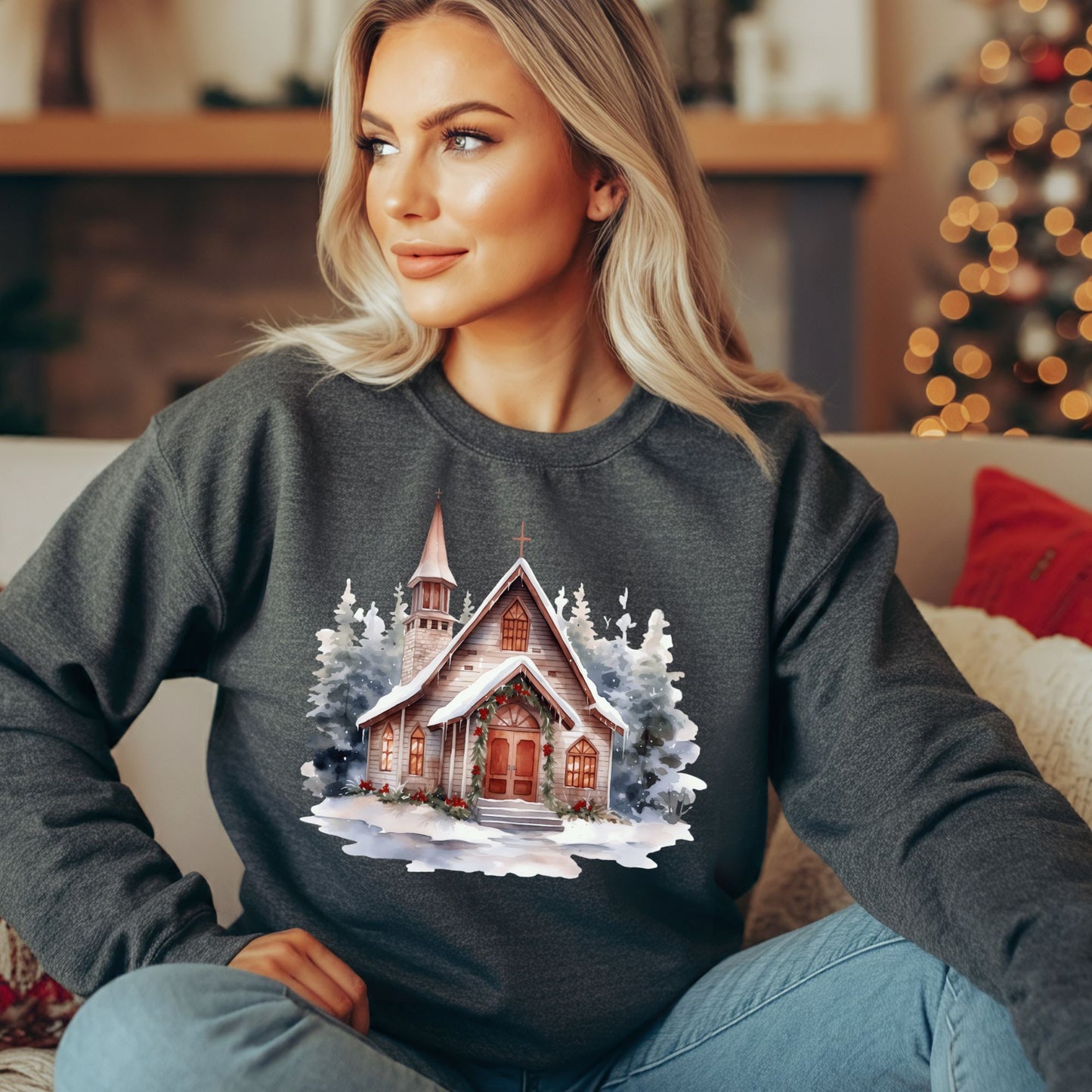 Rustic Mountain Chapel Sweatshirt