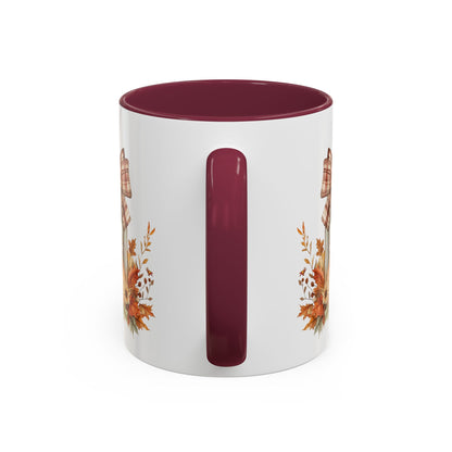 Rustic Plaid Bow Autumn Lantern Mug (11/15oz)