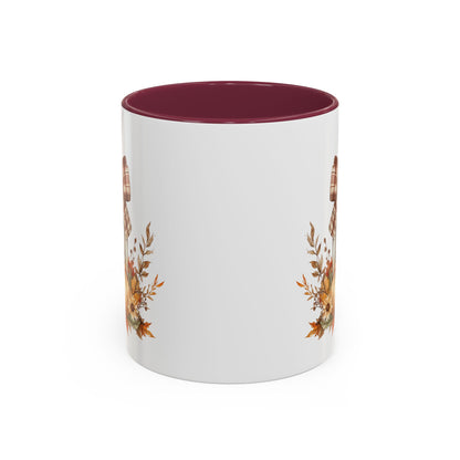 Rustic Plaid Bow Autumn Lantern Mug (11/15oz)