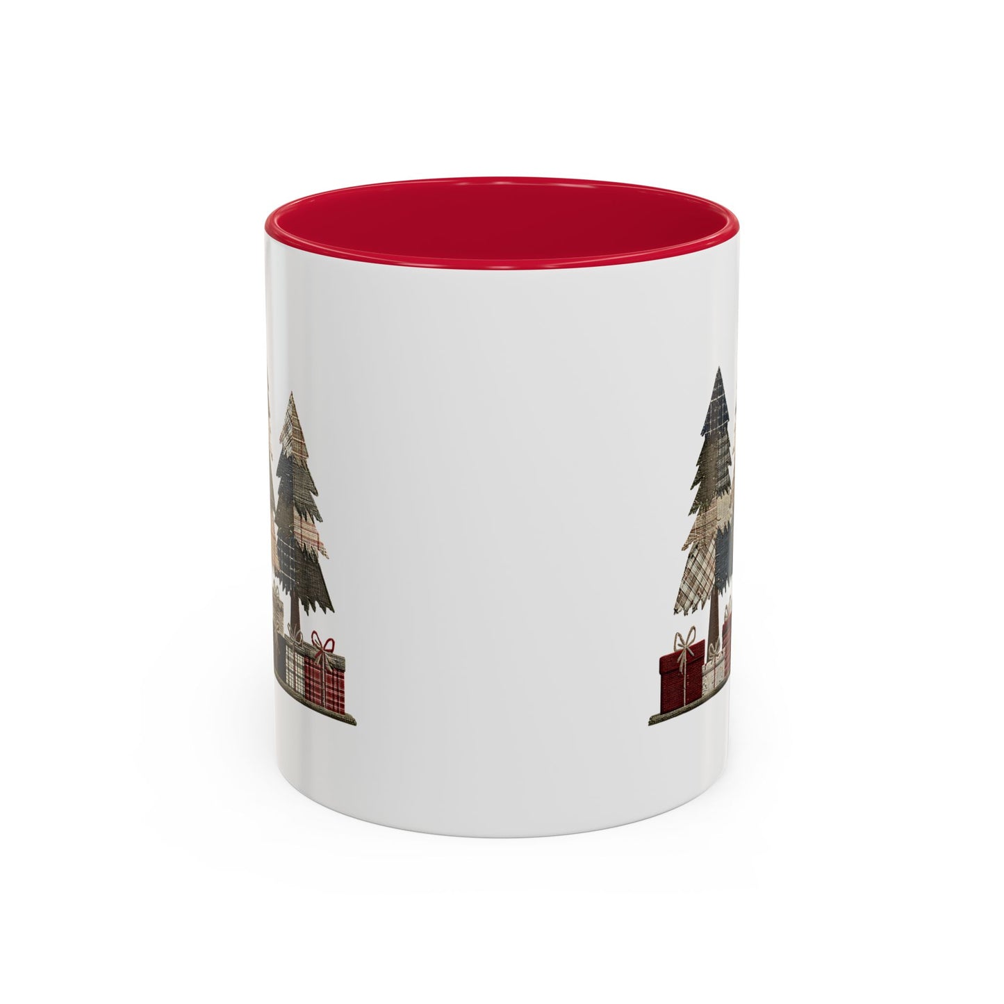 Rustic Plaid Christmas Trees & Gifts Coffee Mug (11/15oz)