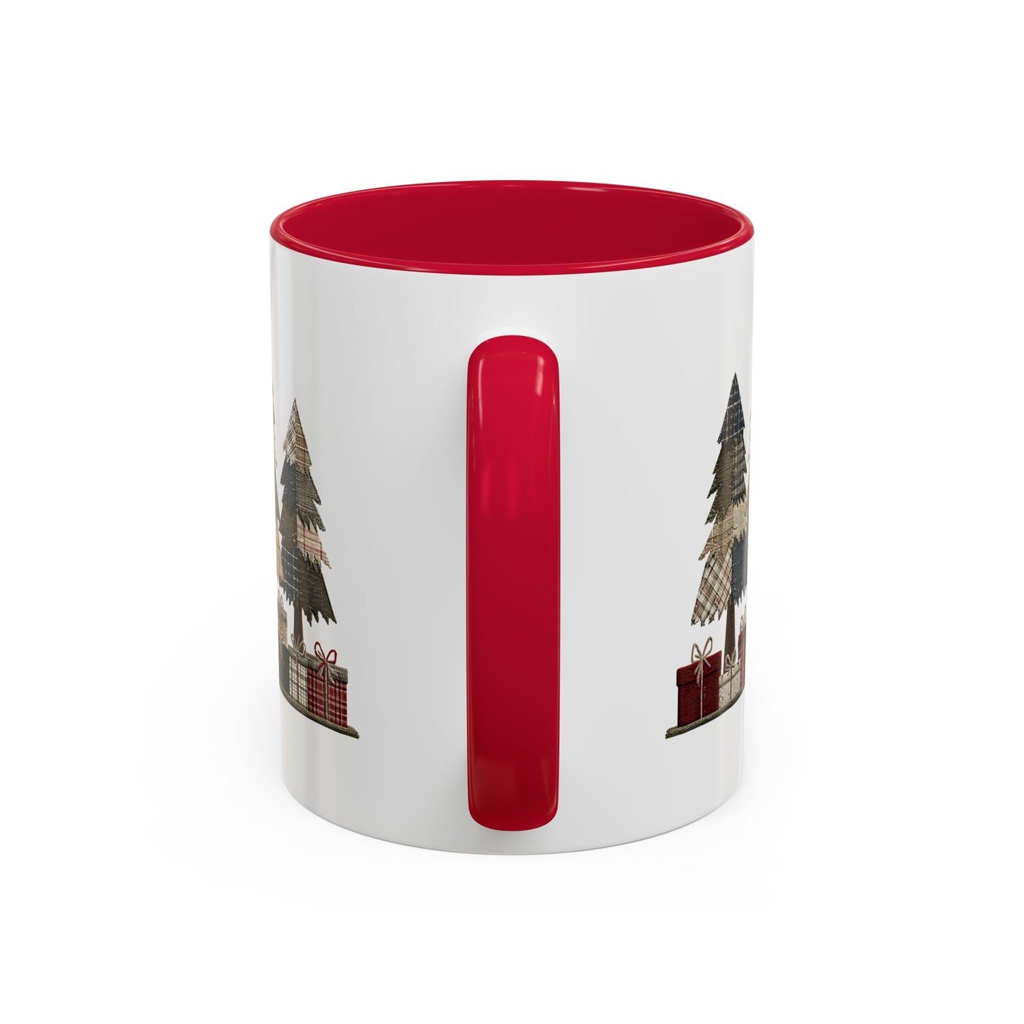 Rustic Plaid Christmas Trees & Gifts Coffee Mug (11/15oz)