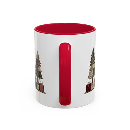 Rustic Plaid Christmas Trees & Gifts Coffee Mug (11/15oz)