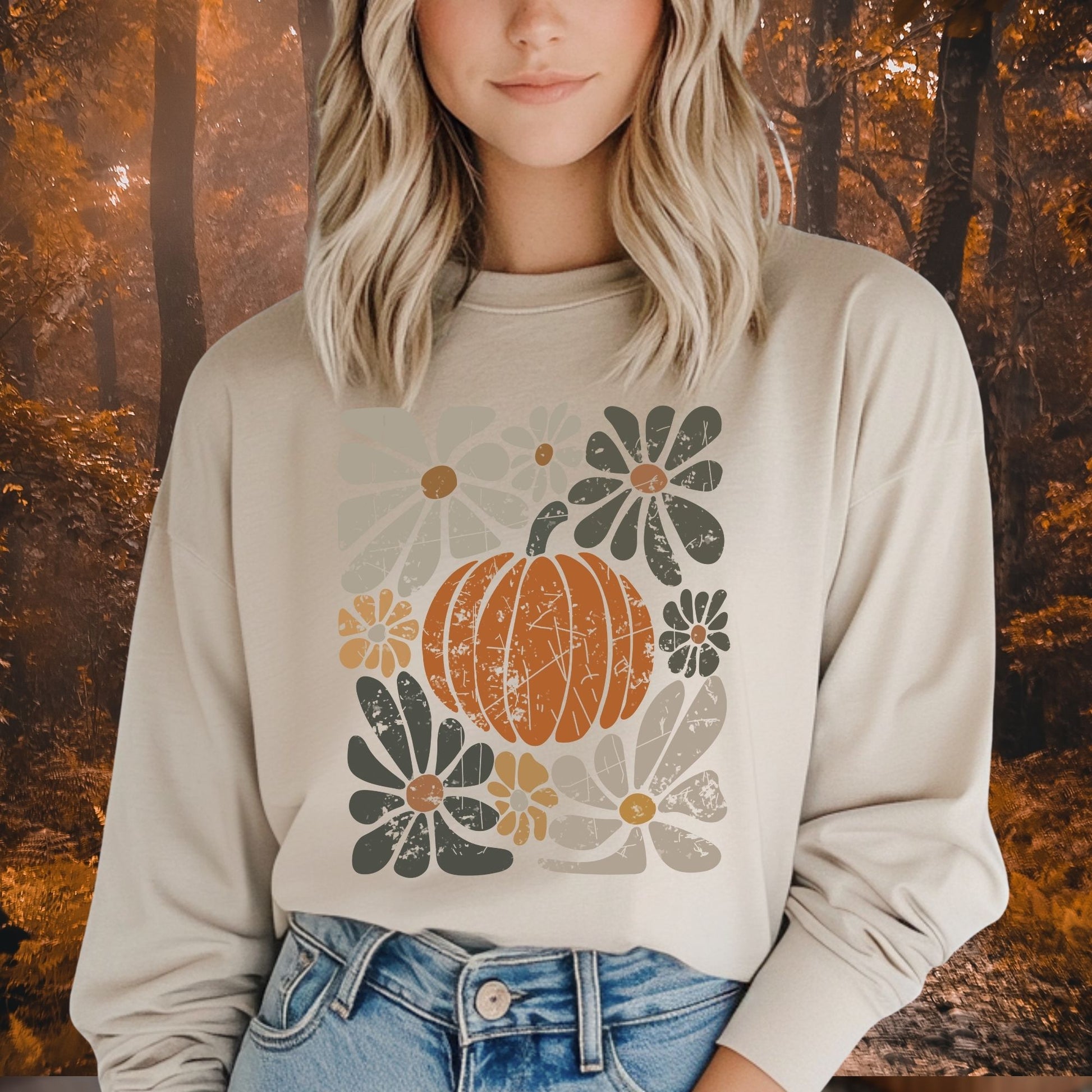 Rustic Pumpkin Long Sleeve Tee