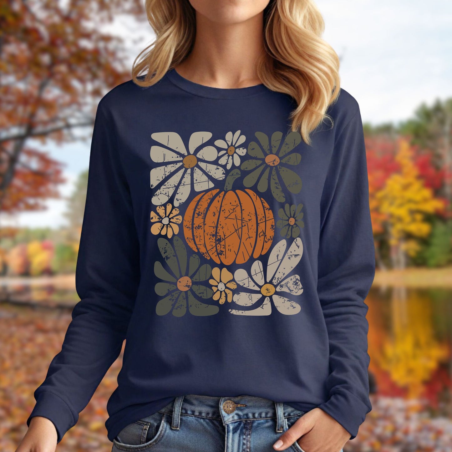 Rustic Pumpkin Long Sleeve Tee