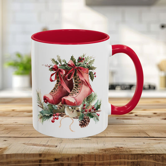 Rustic Red Ice Skates Mug (11/15oz)