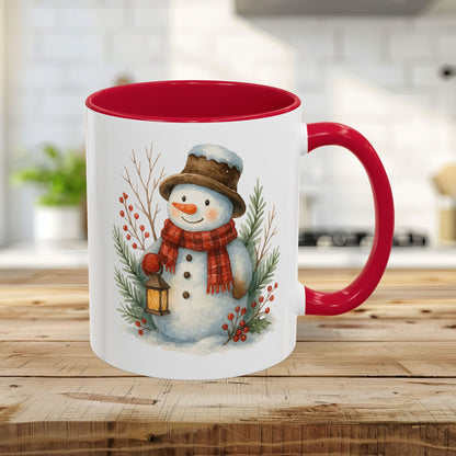 Rustic Snowman with Lantern Mug (11/15oz)