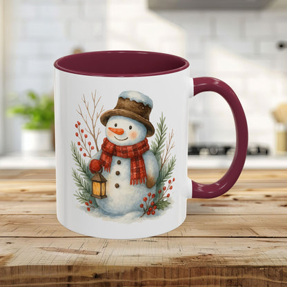 Rustic Snowman with Lantern Mug (11/15oz)
