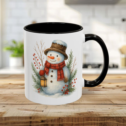 Rustic Snowman with Lantern Mug (11/15oz)