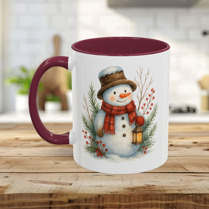 Rustic Snowman with Lantern Mug (11/15oz)