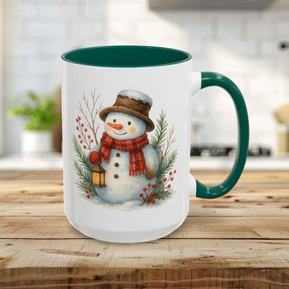 Rustic Snowman with Lantern Mug (11/15oz)