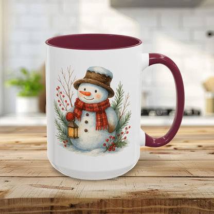 Rustic Snowman with Lantern Mug (11/15oz)
