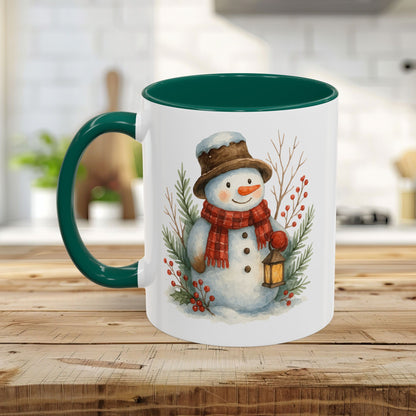 Rustic Snowman with Lantern Mug (11/15oz)