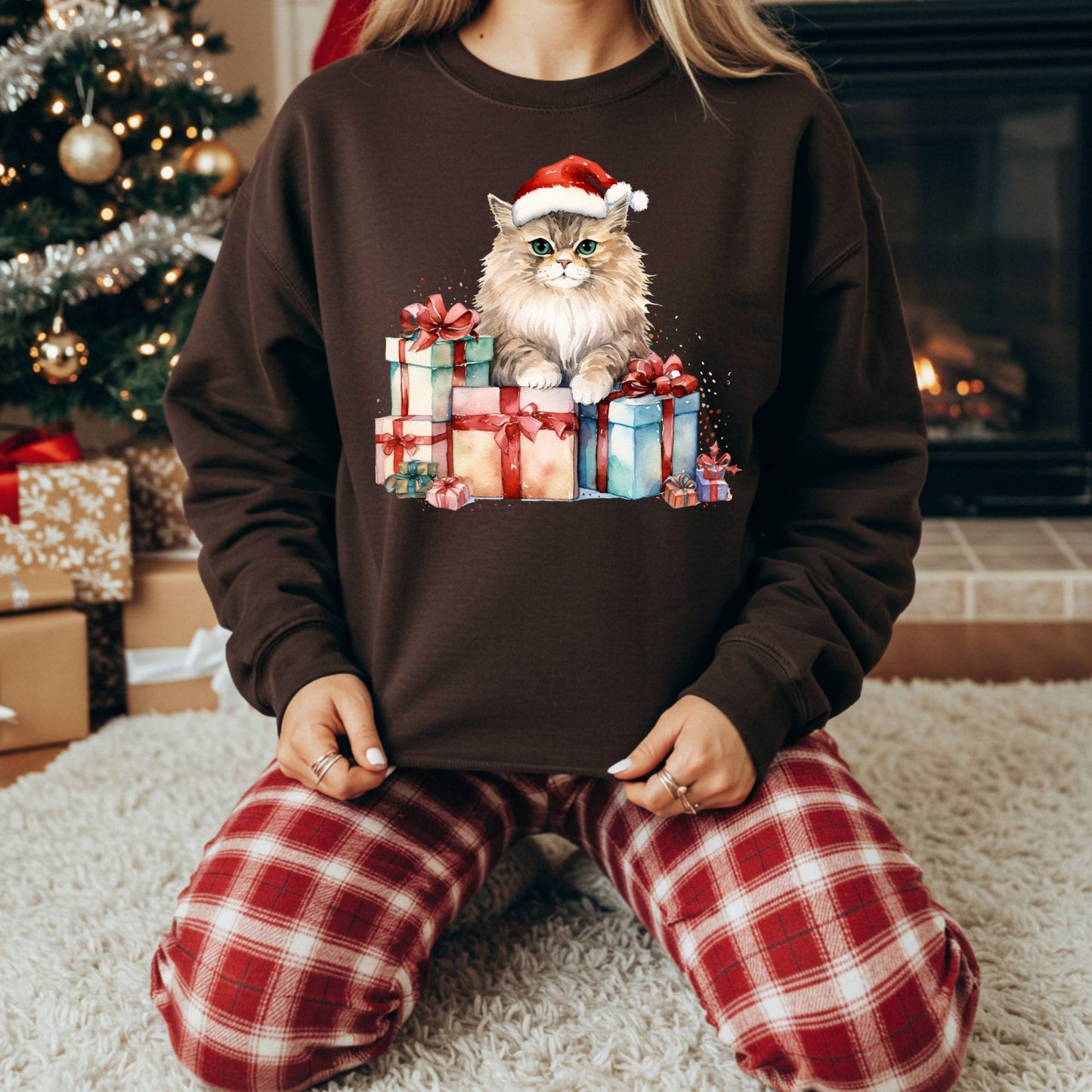 Santa Kitty Sweatshirt