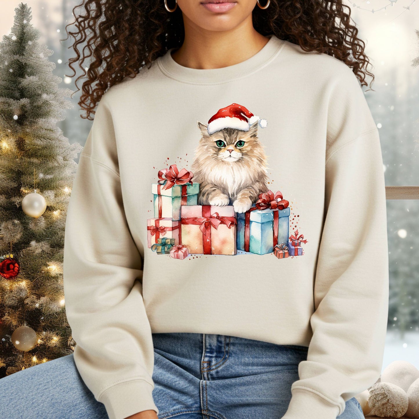 Santa Kitty Sweatshirt